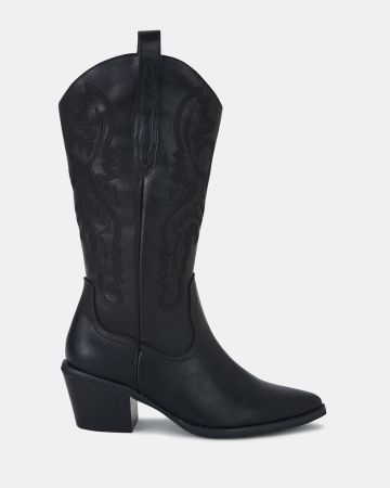 howdy black – Dresses that Women Can Wear with Heeled Cowboy Boots – The Digital Boy