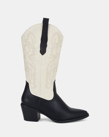 howdy blackwhite – Dresses that Women Can Wear with Heeled Cowboy Boots – The Digital Boy